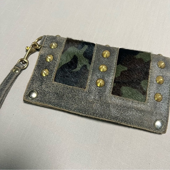 Maya Moon Handmade Recycled Leather Clutch Wallet Wristlet + Card Holder - Picture 14 of 15